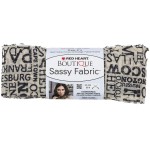 Red Heart Sassy Fabric Newsprint