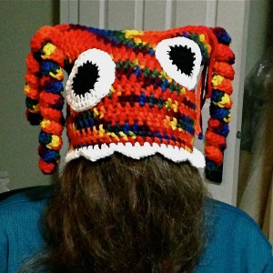 alex in monster hat