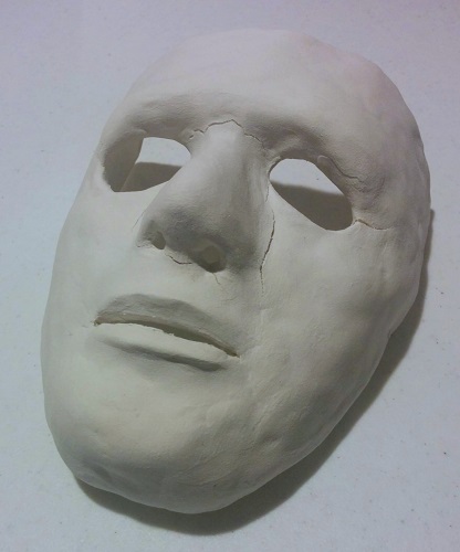 The mask I made using paper clay.