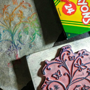 texture color on stamps